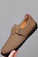 Brown Leather Round Toe Platform Breathable Soft Sole Leather