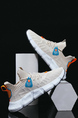 White Mesh Round Toe Platform Breathable Trendy Sports Shoes