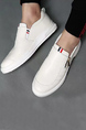 White Leather Round Toe Platform Breathable Fashion Business Foot Set Men's Casual Shoes