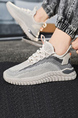 Gray Mesh Round Toe Platform Fashion All-Match Leisure Shoes