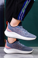 Blue Orange Mesh Round Toe Platform Lace Up Breathable Shoes