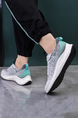 Gray Mesh Round Toe Platform Lace Up Breathable Sports Shoes