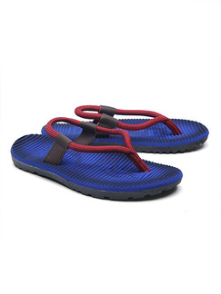 Blue and Red EVA Open Toe Platform 3cm Slippers