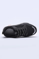 Black and White Polyester Round Toe Platform Comfort Lace Up 3cm Rubber Shoes