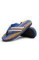 Brown Blue and White Suede Open Toe Platform 1.5cm Slippers