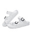 White EVA Open Toe Platform Instep Strap 3cm Sandals
