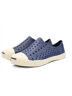 Blue and White EVA Round Toe Platform Comfort 2cm Sandals