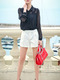 White High-Waist Wide-Leg Shorts for Casual Party