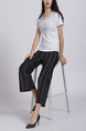 Black and Gray Three Quarter Pants for Casual Party Office