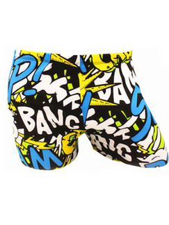 Colorful Trunks Printed Plus Size Nylon Swim Shorts Swimwear