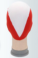 Red and White Women Contrast Cap Swimwear for Swimming