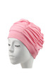 Pink Women Long-Hair Ear Protection Cap Swimwear for Swimming