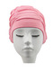Pink Women Long-Hair Ear Protection Cap Swimwear for Swimming

