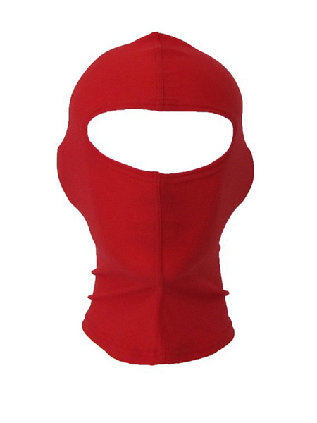 Red Women Swimming Hood Sun Protection Face Mask Swimwear for Diving