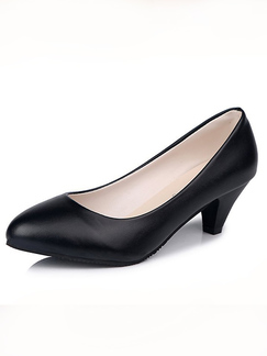 Black Patent Leather Round Toe Platform Stiletto Heels