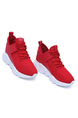 Red Mesh Round Toe Platform Lace Up Rubber Shoes