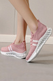 Pink Mesh Round Toe Platform Breathable Sneakers Athletic casual shoes