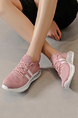 Pink Mesh Round Toe Platform Breathable Sneakers Athletic casual shoes