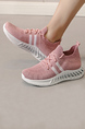 Pink Mesh Round Toe Platform Breathable Sneakers Athletic casual shoes