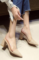 Apricot Suede Pointed Toe Platform Formal Pumps Casual Heels