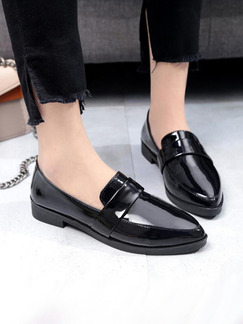 Black Leather Black Toe Platform Low Heel 2cm Heels