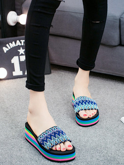 Colorful EVA Open Toe Platform 6.3cm Sandals