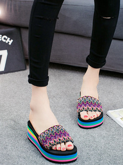 Colorful EVA Open Toe Platform 6.3cm Sandals