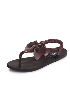 Black and Wine Red Leather Open Toe Platform 1cm Slippers for Casual