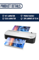 SL299 Laminator A4 Hot & Cold Lamination with FREE Laminating Film, Paper Trimmer & Corner Rounder