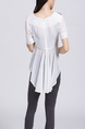 White Colorful Blouse Printed Round Neck Top for Casual Party Office