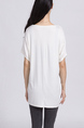 White Tee Round Neck Printed Top for Casual Party
