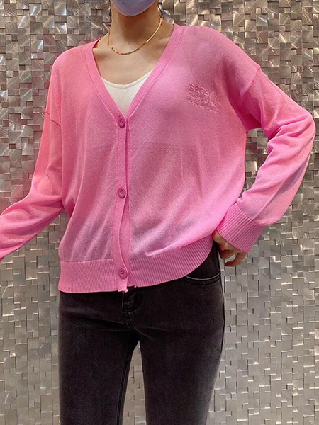 Pink Blouse Button Down Long Sleeve Top for Casual Office Party