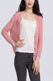 Pink Button Down Long Sleeve Top for Casual Office Party