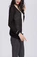 Black Button Down Long Sleeve Top for Casual Office Party