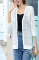 White Long Sleeve Blazer Top for Casual