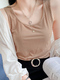 Brown Tank Top for Casual Office Party