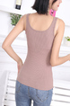 Beige Tank Top for Casual Office Party