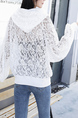 White Lace Floral Long Sleeve Jacket for Casual