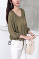 Brown Blouse Long Sleeve Button Down Top for Casual Party Office