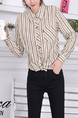 Colorful Button Down Pockets Long Sleeve Oxford Plus Size Top for Casual Party Office Evening