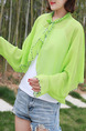 Green Contrast Linking Cloak Flare Sleeve Band Polyester Scarf