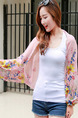 Colorful Loose Printed See-Through Scarves Long Sleeve Scarf for Casual