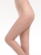 Beige Women Transparent Cored Wire Nylon and Elasticity Stockings 
