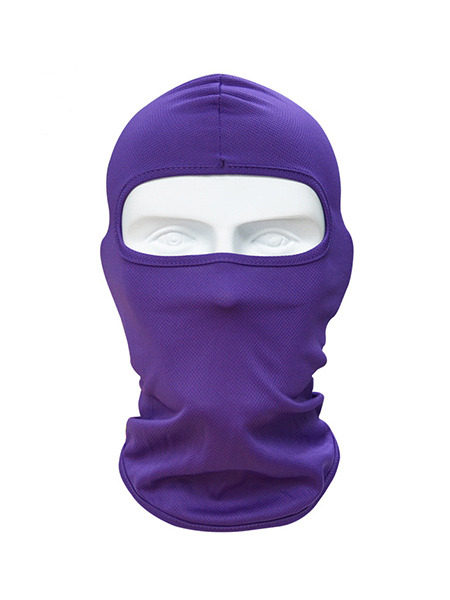 Violet Adults Outdoor Sun Protection Windproof Quick Dry Polyester and Elasticity Riding Mask