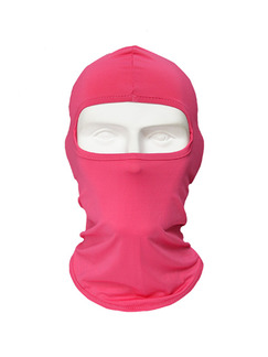 Pink Women Outdoor Sun Protection Windproof Quick Dry Polyester and Elasticity Riding Mask