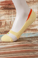 White and Yellow Contrast Silicone Invisible Transparent Cotton Stockings