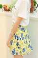 Colorful Slim A-Line Printed Adjustable Waist Skirt for Casual Beach