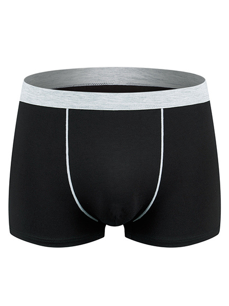 Black Boxer Brief Cotton Men Underwear
