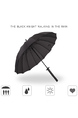Fashion Black Umbrella Samurai Long Handle Grip Windproof Uv Protection Creative Umbrella Fabric