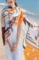 Colorful Long Printed Sun Protection Polyester Scarf